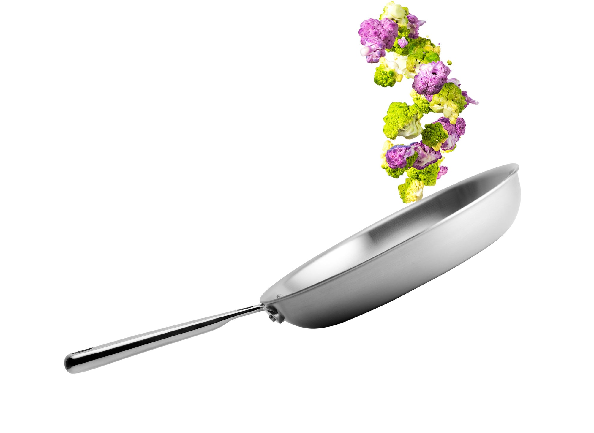 {{10-inch}} The 10 inch Misen Stainless Skillet is perfect for a variety of uses, including sautéing vegetables.