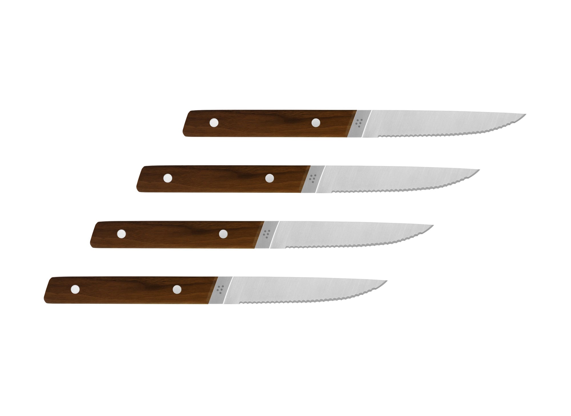 {{4pc-walnut}} 4-Piece Misen Steak Knives in walnut