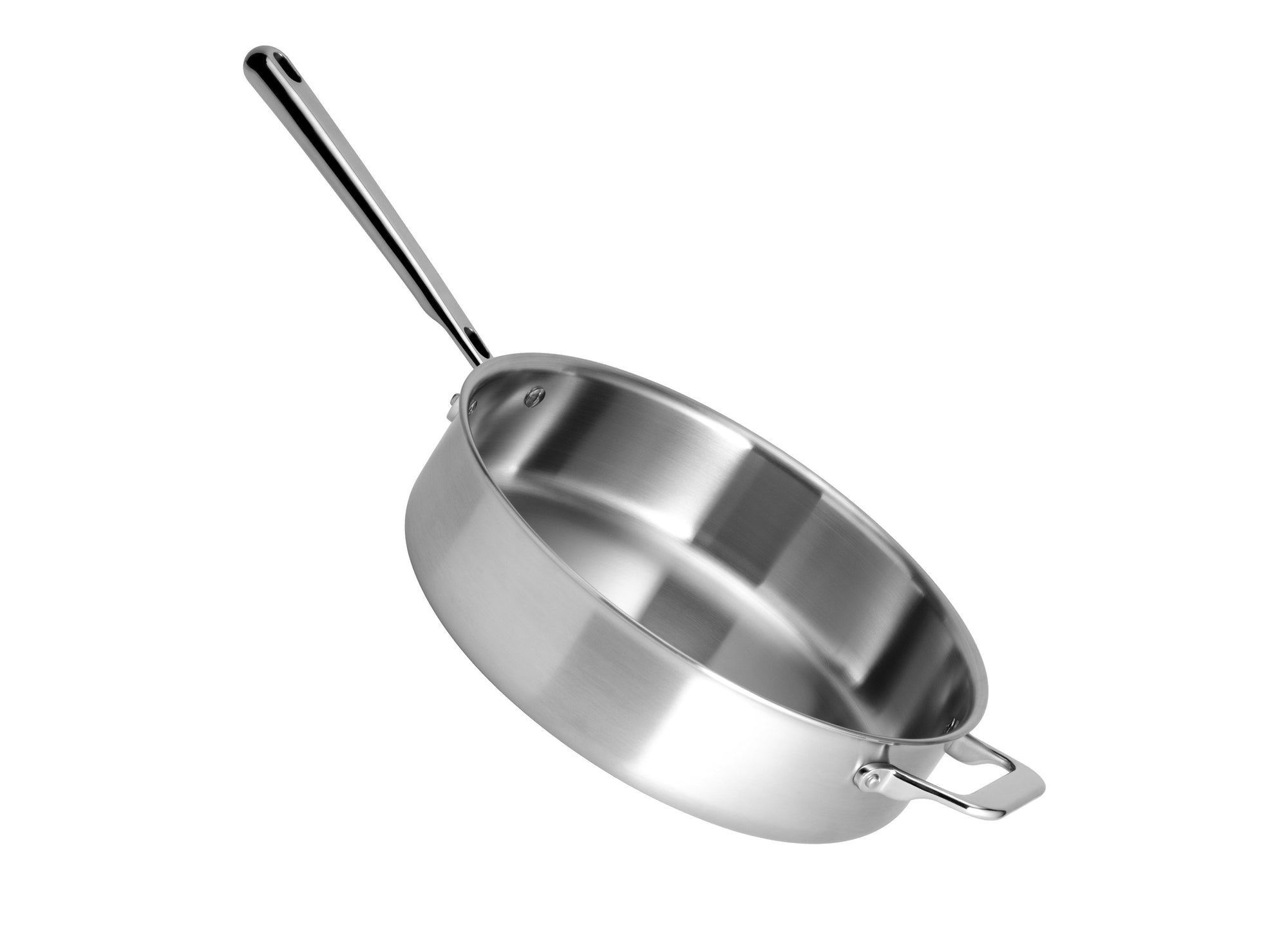 {{3-qt}} The Misen 3 QT Saute is shallow enough to sear and brown, deep enough to pan fry, and wide enough to braise, poach and steam.