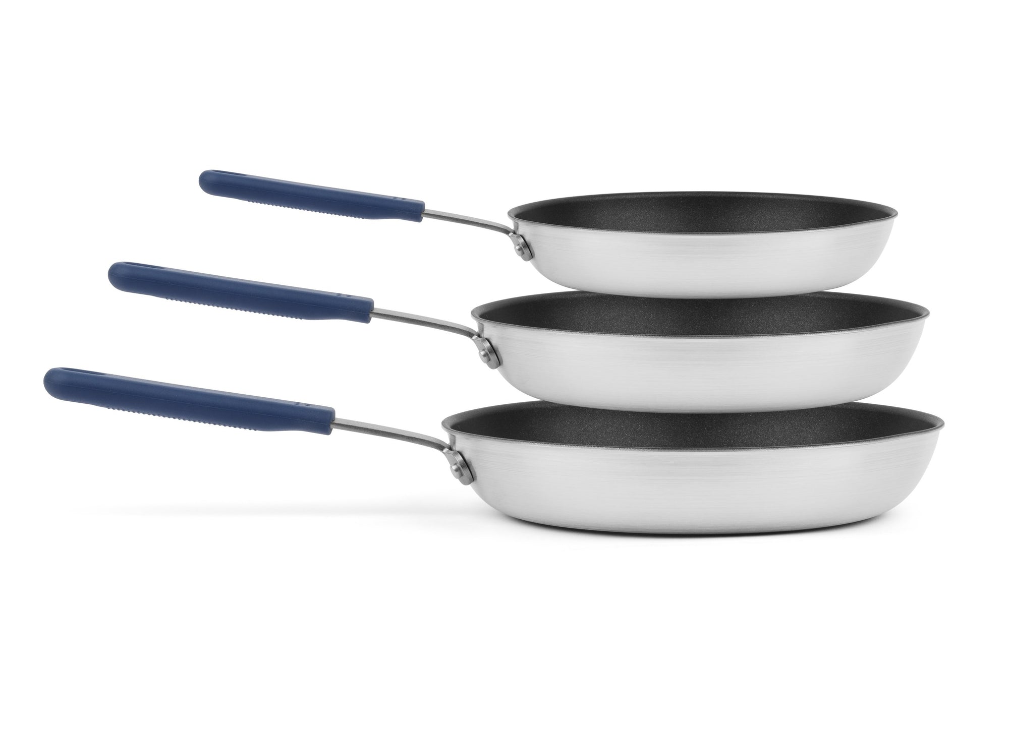 The three piece Misen Nonstick Pan set includes the 8 inch, 10 inch, and 12 inch pans.
