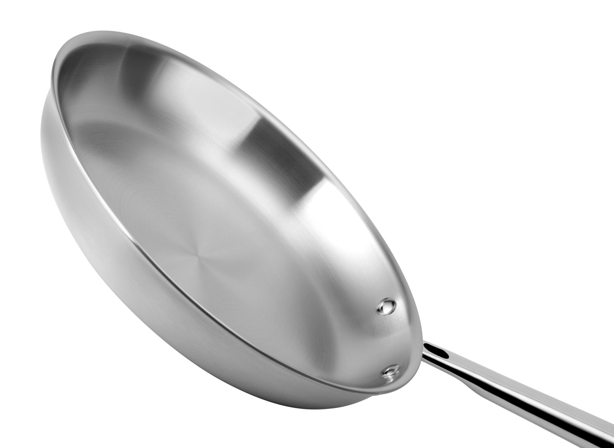 {{}} The 8 inch Misen Stainless Skillet has a steel quality surface, is highly durable and rust resistant.