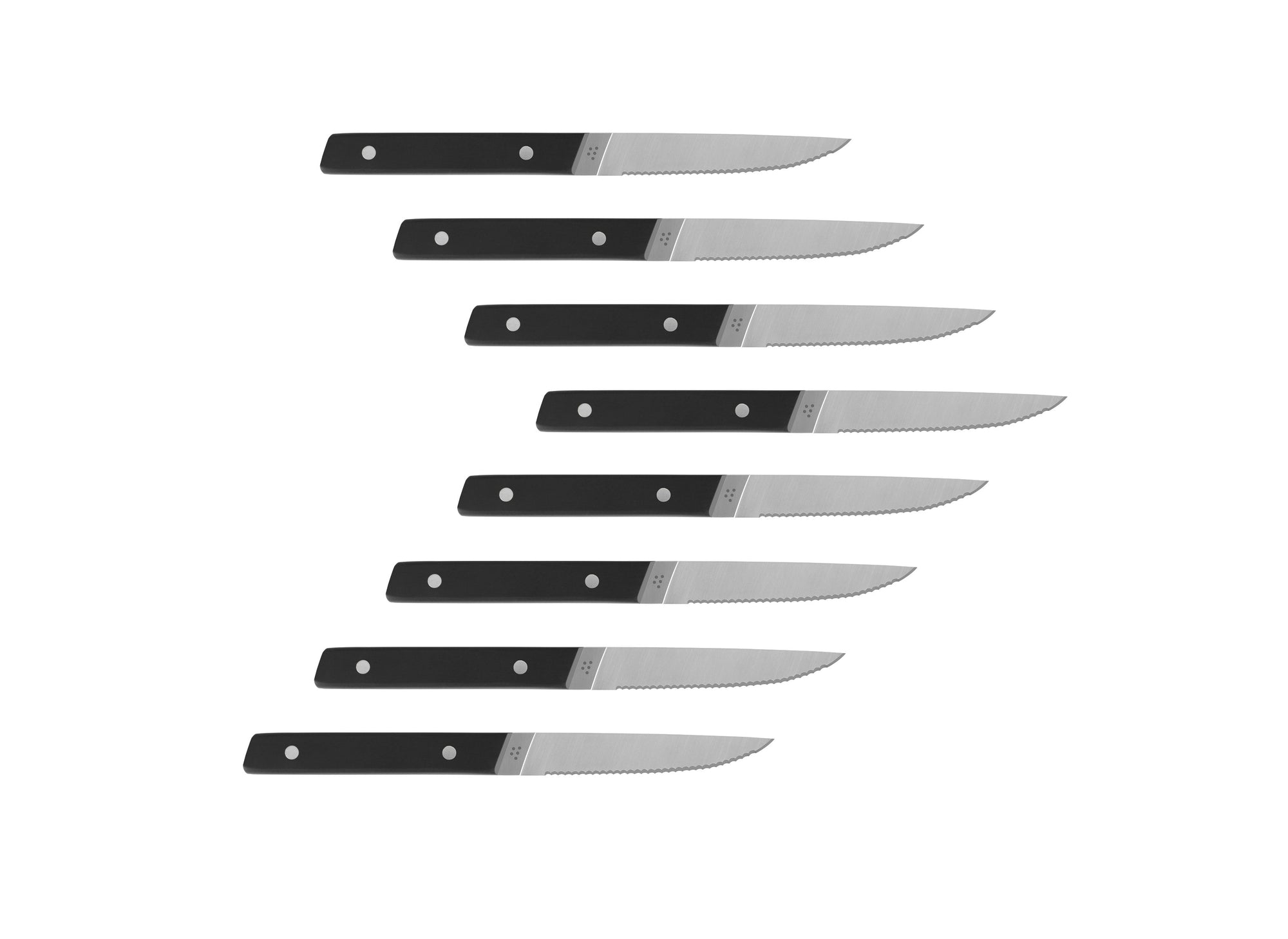 {{8pc-black}} 8-Piece Misen Steak Knives in black