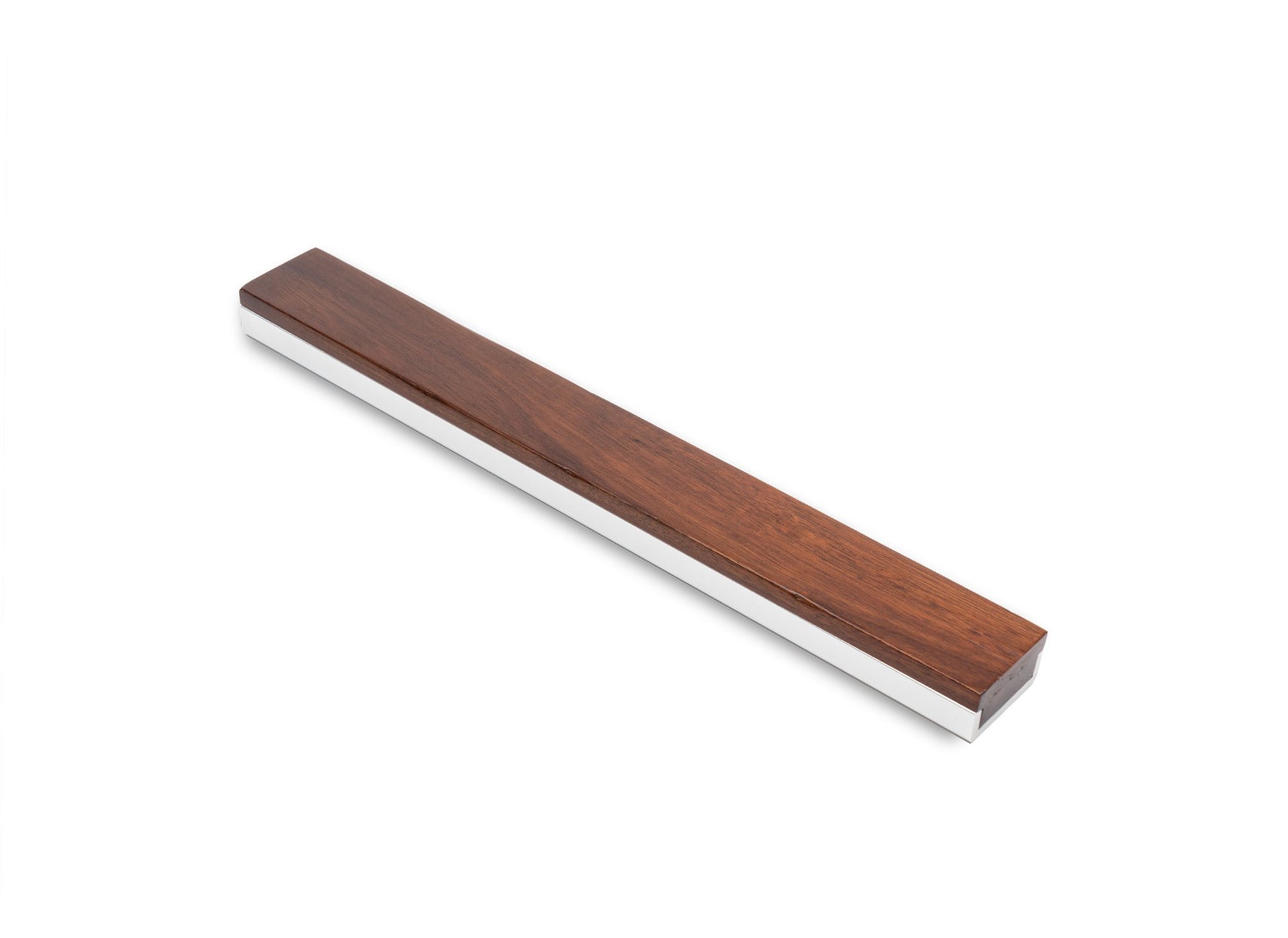 {{carbonized-acacia}} The Misen Magnetic Knife Strip, in carbonized acacia wood, is sanitary, lets you know which knife is which, and saves space.