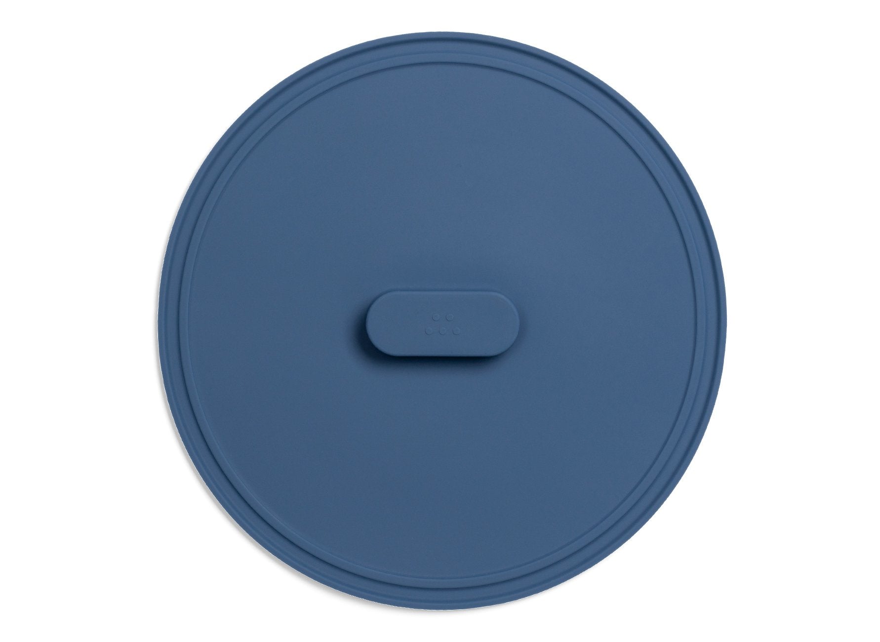 {{8-inch, 10-inch, 12-inch, 8-10-12-inch}} The 12 inch Misen Universal Lid in steel blue.