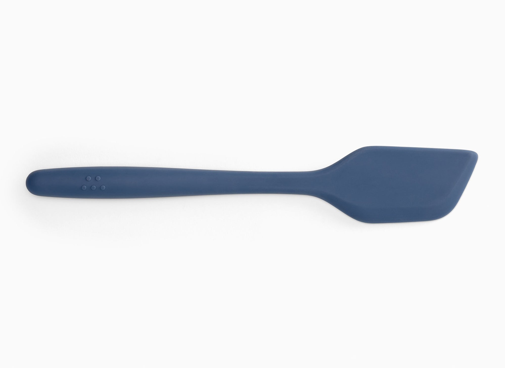 A Blue Misen Mixing Spatula on a white background.