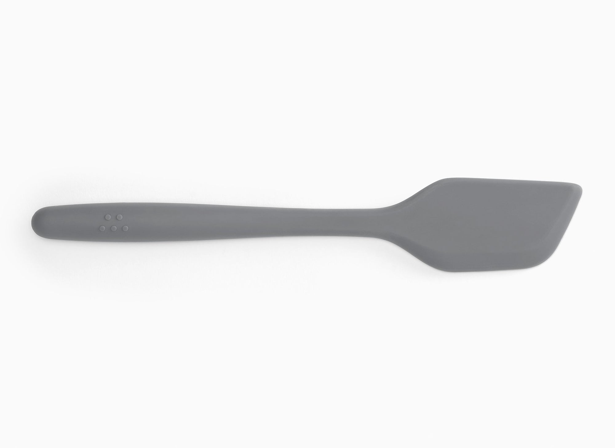 A Grey Misen Mixing Spatula on a white background.