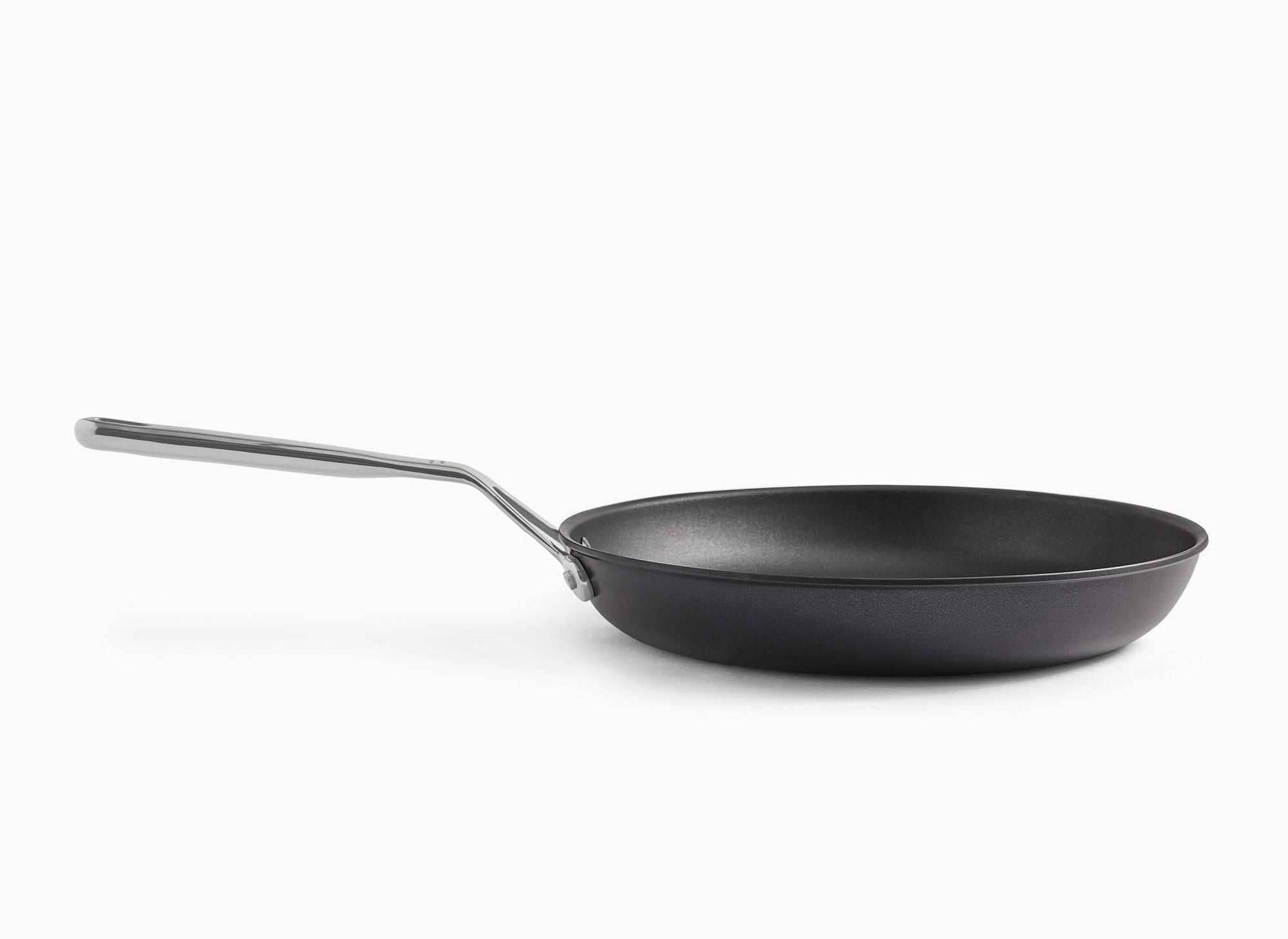 A side view of the 12-Inch Misen Nonstick Pan on a white background. 
