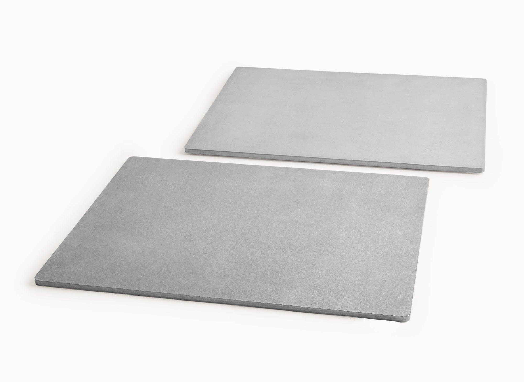 A set of two Misen Oven Steels, placed slightly apart from each other at an angle.