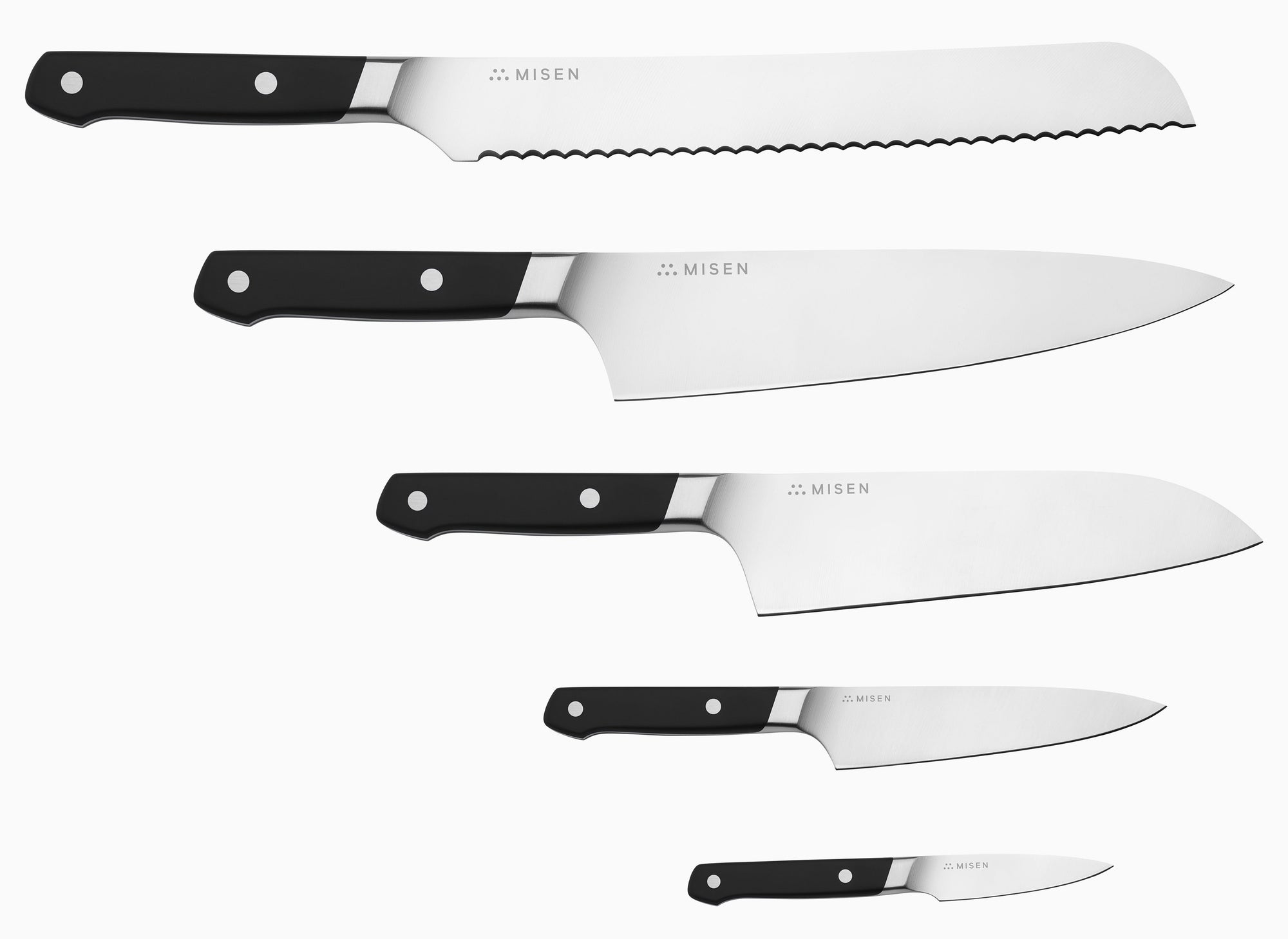 5-Piece Misen Essentials Knife Set in black
