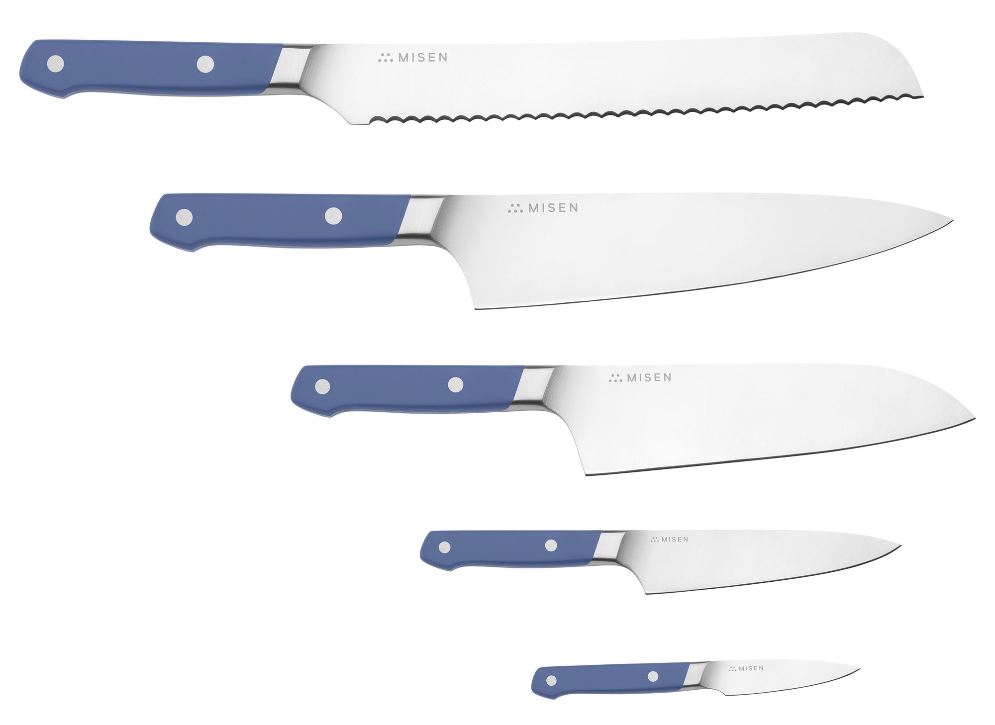 5-Piece Misen Essentials Knife Set in blue