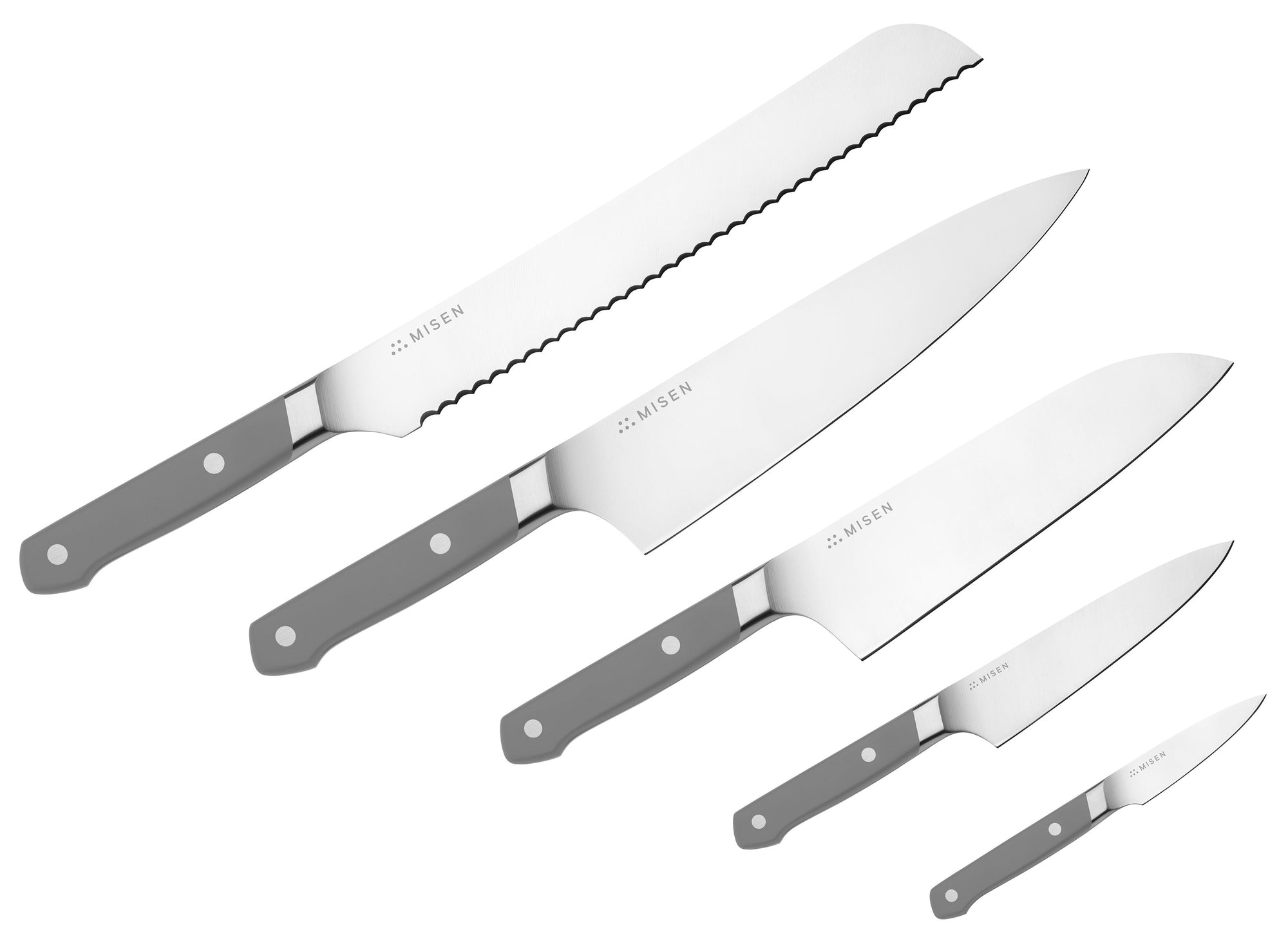 {{5-piece-gray}} 5-Piece Misen Essentials Knife Set in blue