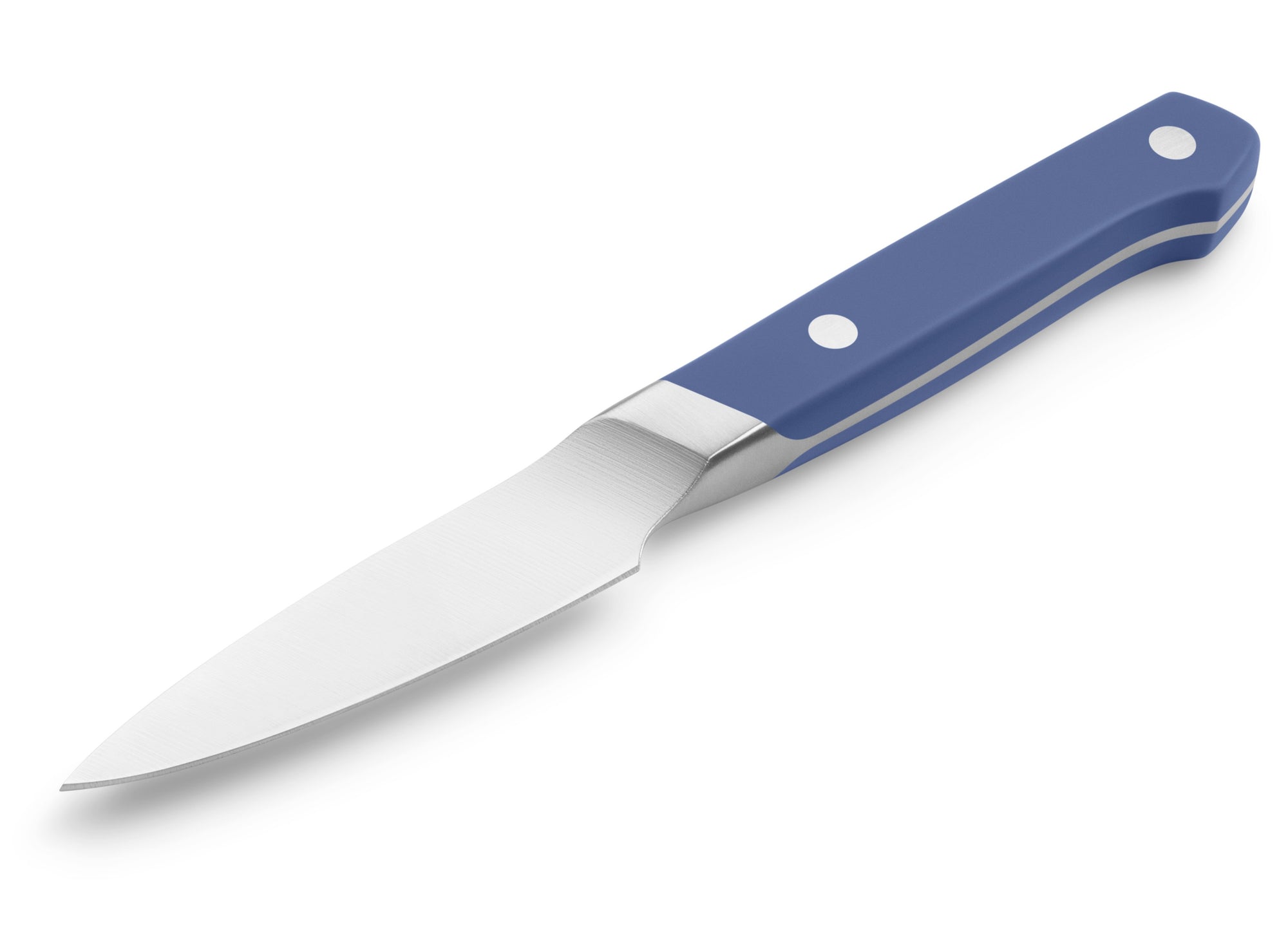 {{blue}} Spine and belly of Misen Paring Knife in blue