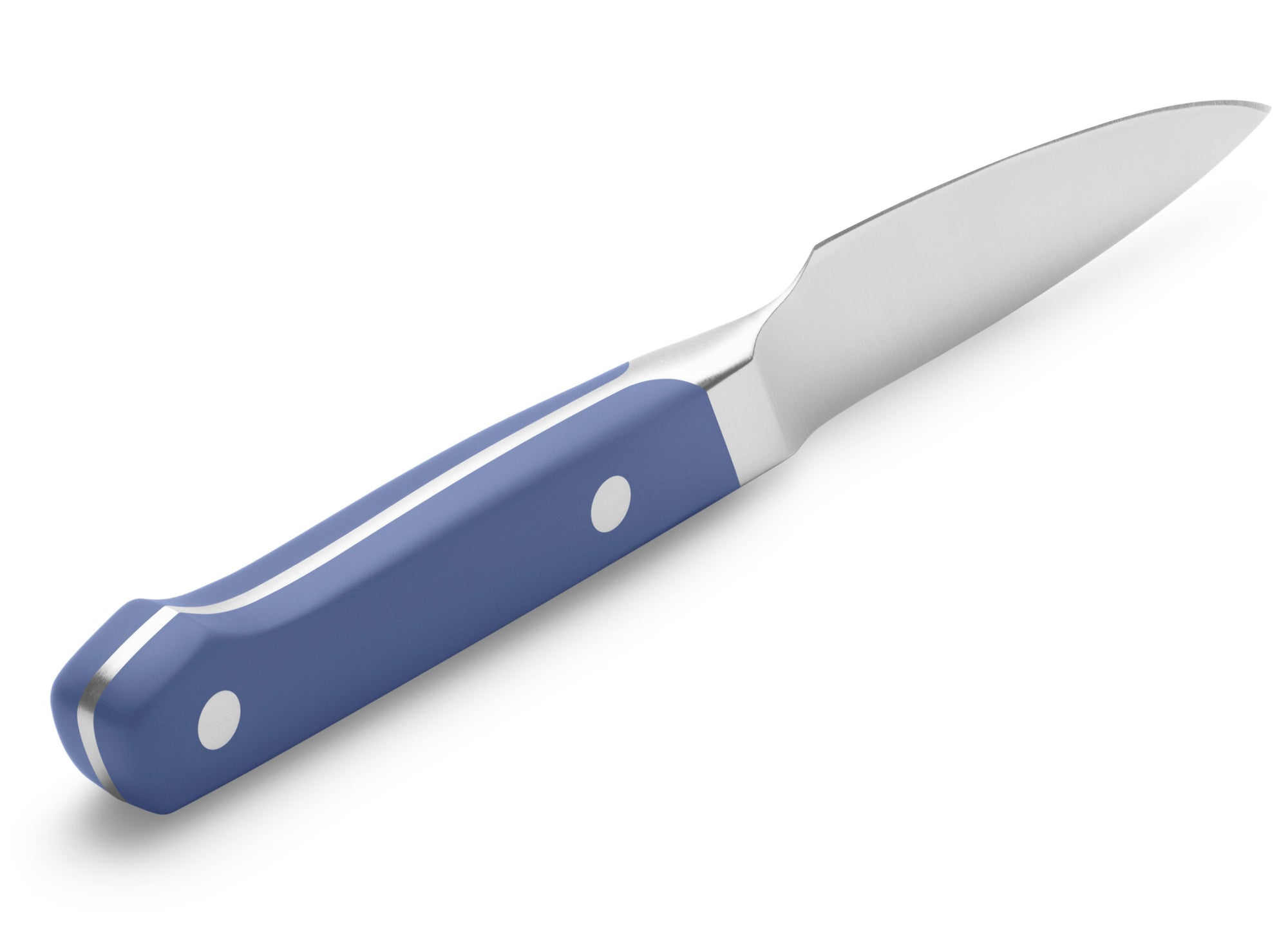 {{blue}} Misen Paring Knife handle in blue with full tang and rivets