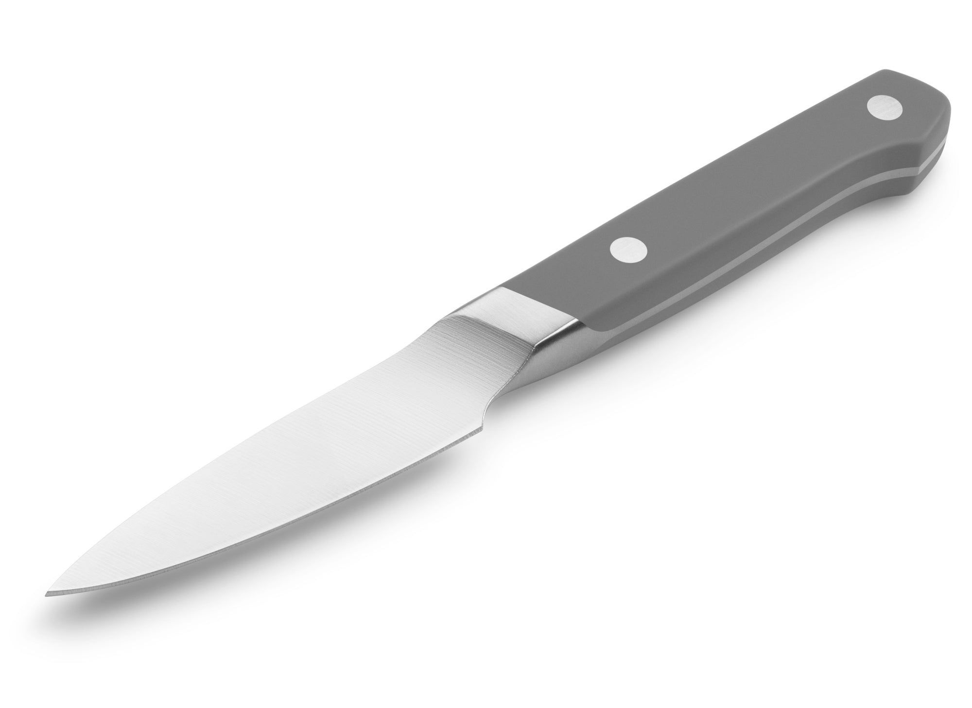 {{gray}} Spine and belly of Misen Paring Knife in gray