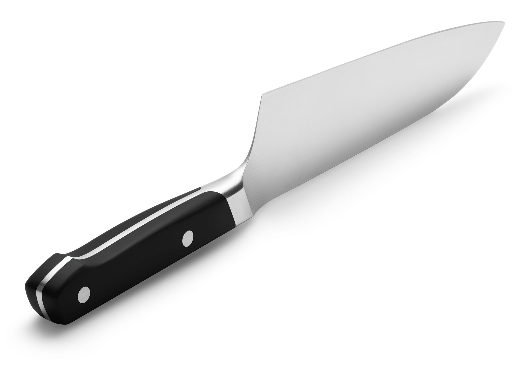 {{black}} Misen Santoku Knife handle in black with full tang and rivets