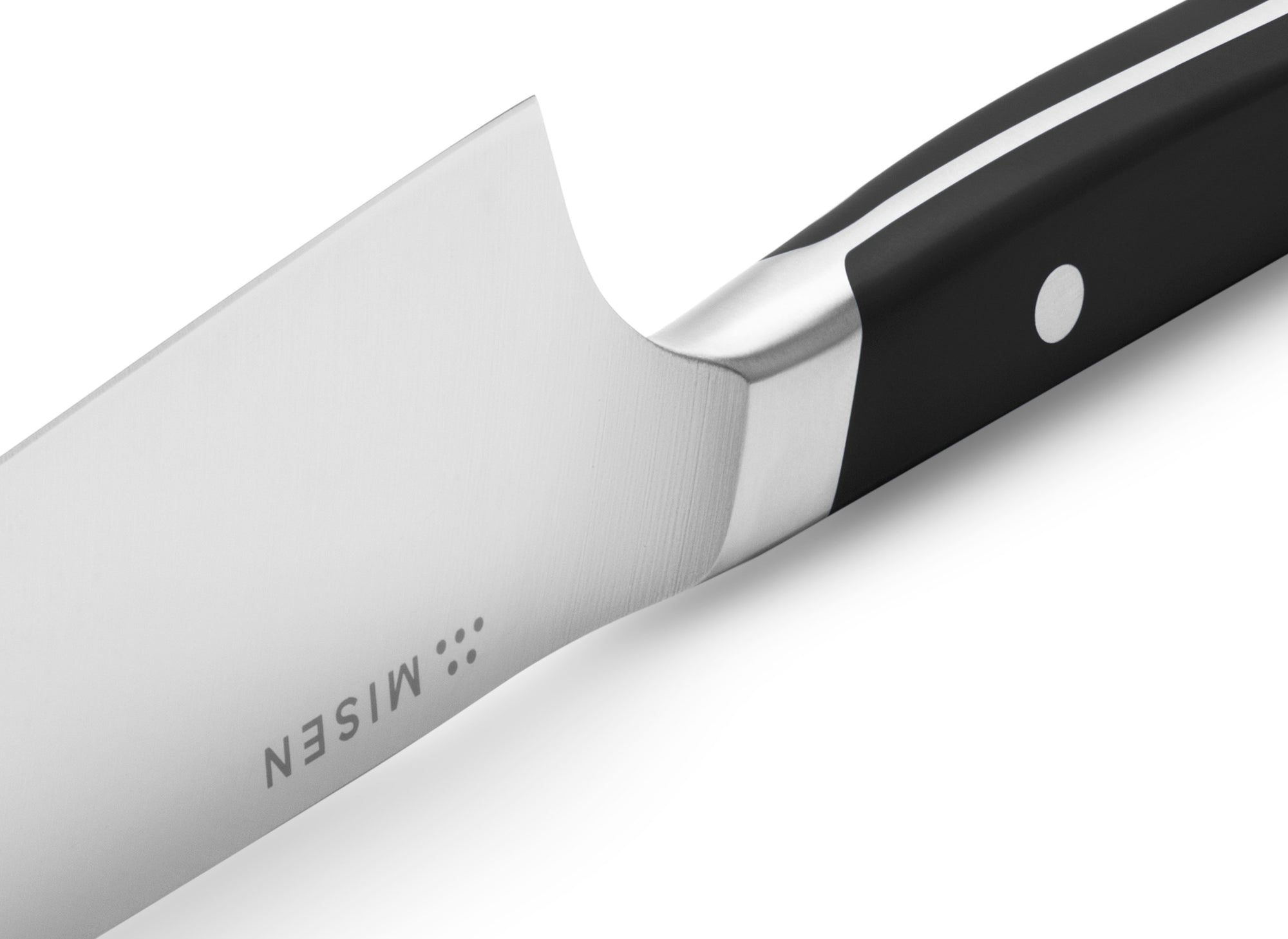 {{black}} Heel of Misen Santoku Knife in black