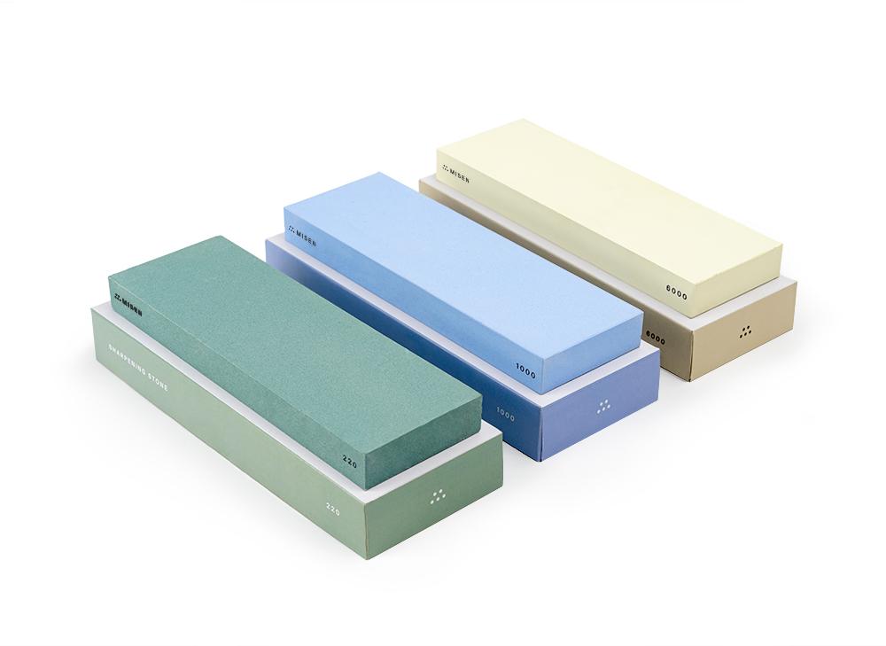 {{220-grit,1000-grit,6000-grit,complete-set}} Misen Sharpening Stones are the most simple, yet effective knife sharpeners that will get you the best edge.