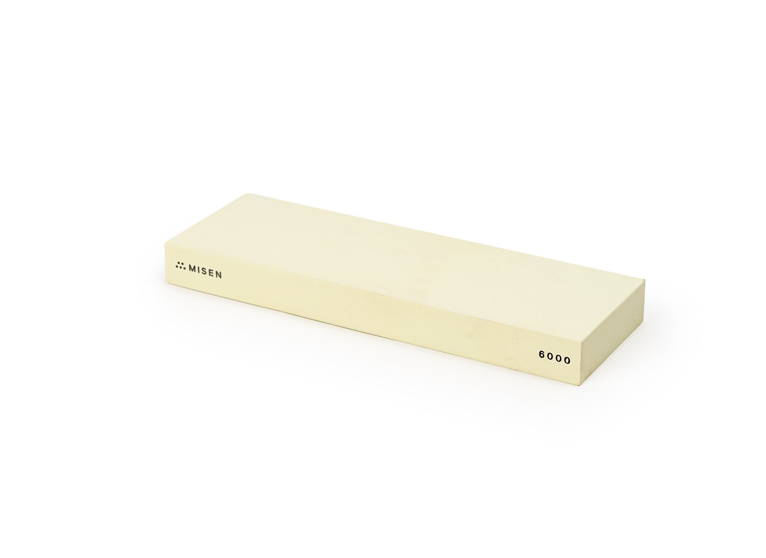 {{6000-grit}} The high 6000 Grit Misen Sharpening Stone removes less metal with each pass, creating an exceedingly sharp, polished edge.