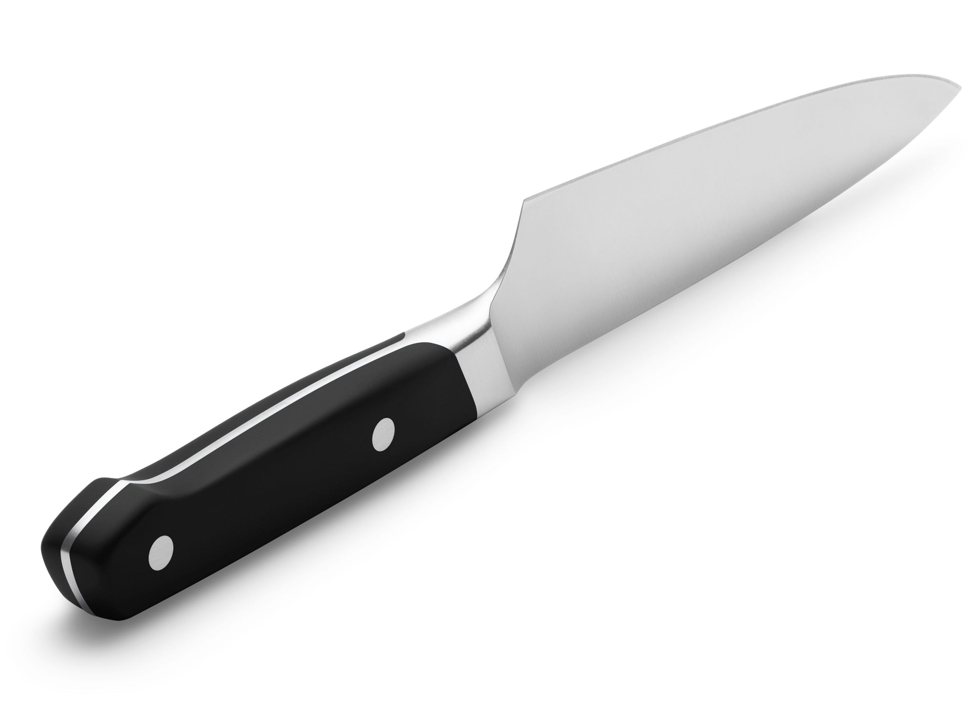 {{black}} Misen Utility Knife handle in black with full tang and rivets