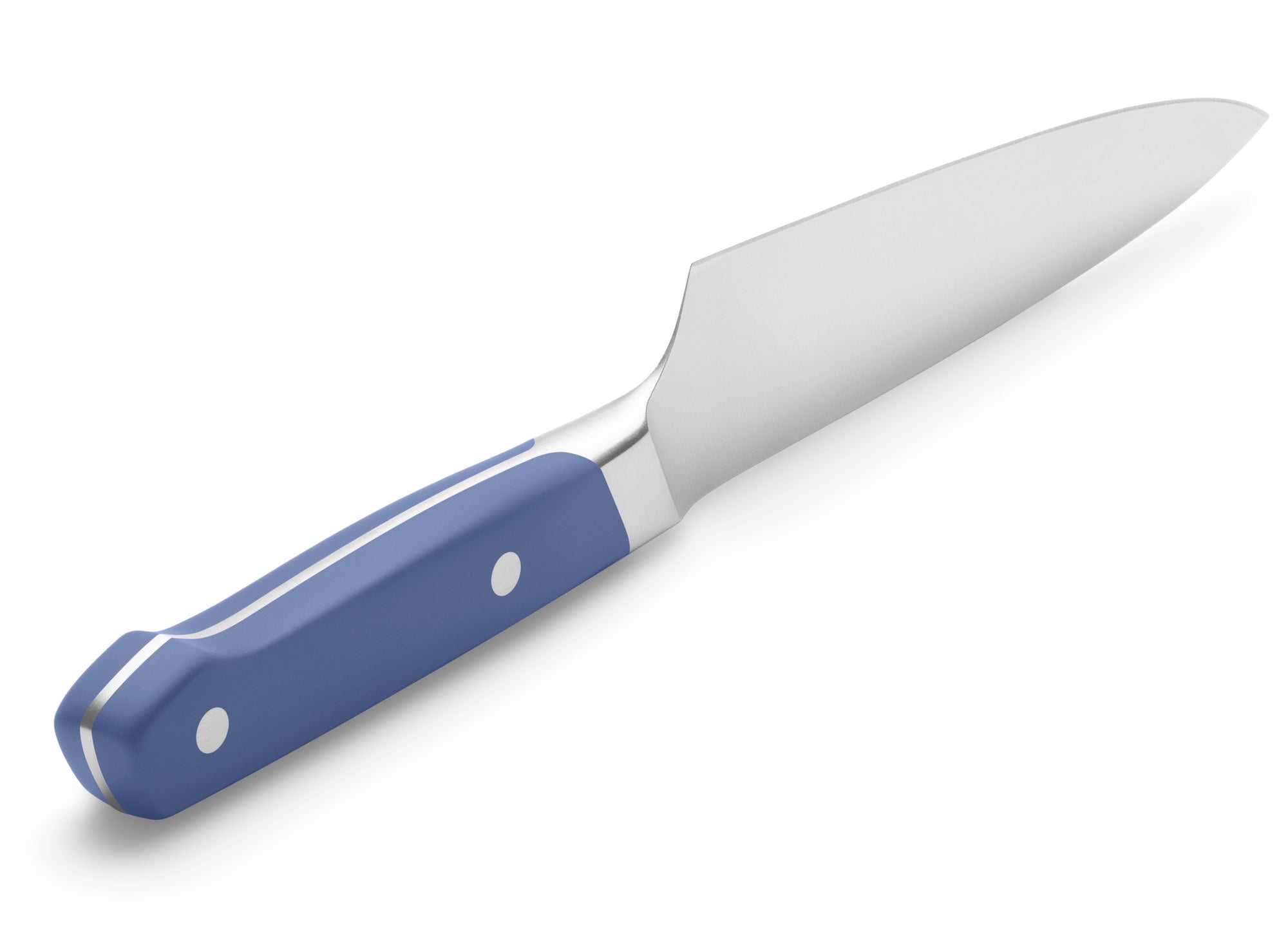 {{blue}} Misen Utility Knife handle in blue with full tang and rivets