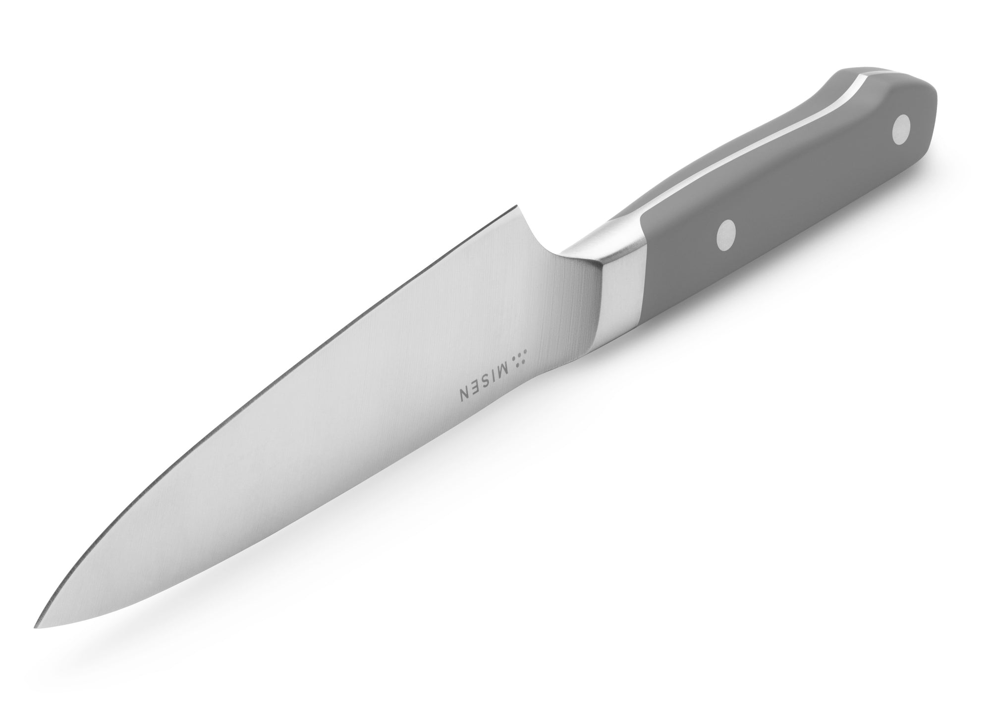 {{gray}}  Blade tip and edge of Misen Utility Knife in gray